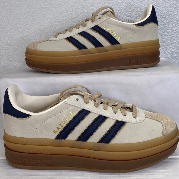 Adidas Originals Gazelle Bold Women’s Sneakers – Cream/Navy (Size 5.5) - Picture 4 of 10